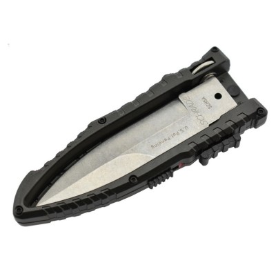 Schrade SCHSA Viper Couteau à ouverture latérale assistée lame acier stonewash