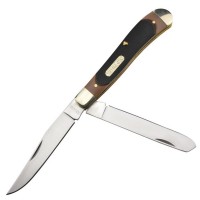 Schrade 94OT Old Timer Couteau de poche à deux lames Trapper Gunstock