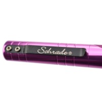 Schrade Stylo tactique rose en aluminium avec motif petits coeurs