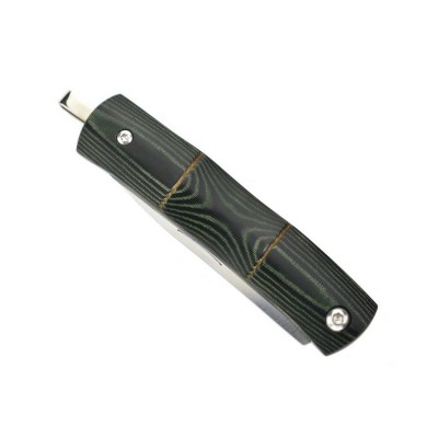 Mcusta MC-154 - Bamboo Money Clip - Manche Micarta vert