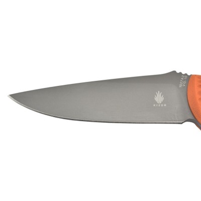 Kizer 1027A2 Sealion couteau à lame fixe en acier VG10 gris avec manche en G10 orange