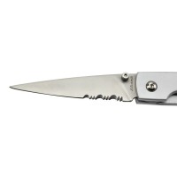 Sharp Deluxe 1284SH Couteau pliant lame acier avec serrations manche aluminium