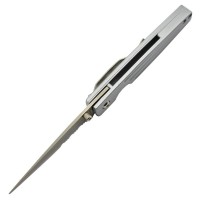 Sharp Deluxe 1284SH Couteau pliant lame acier avec serrations manche aluminium