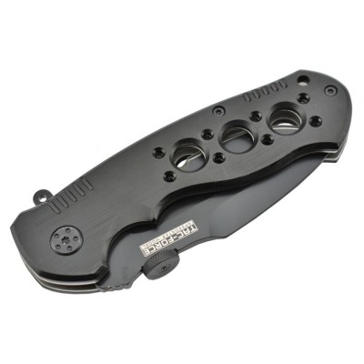 Super Knife YC-536 lame avec serrations acier finition black