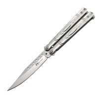 Maxknives P55 Couteau papillon lame acier 3CR13 manche acier