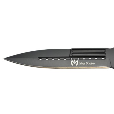 Maxknives P48 Couteau papillon lame acier 3CR13 manche aluminium anodisé noir