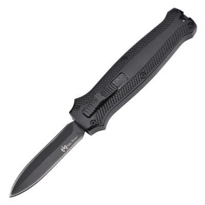 Maxknives MKO31DE Petit couteau OTF automatique aluminium anodisé noir lame double tranchant