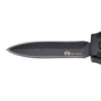 Maxknives MKO31DE Petit couteau OTF automatique aluminium anodisé noir lame double tranchant