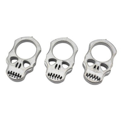 Maxknives PASKSA Poing américain Skull en aluminium silver antique