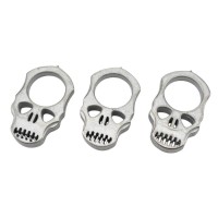 Maxknives PASKSA Poing américain Skull en aluminium silver antique
