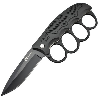 Maxknives MK155 Couteau pliant poing américain aluminium noir