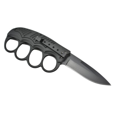 Maxknives MK155 Couteau pliant poing américain aluminium noir