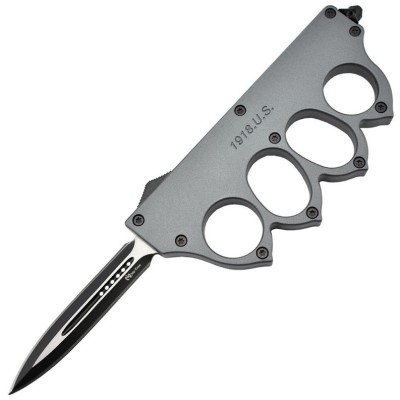 Maxknives MKO13G1 Couteau automatique poing américain 1918 lame acier manche zinc aluminium