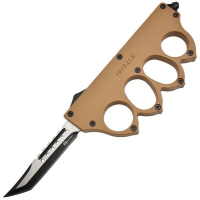 Maxknives MKO13T1 Couteau automatique poing américain 1918 lame acier manche zinc aluminium