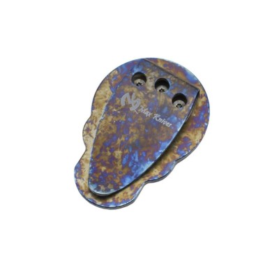 Maxknives MKSMC+ Pince à billet Skull titane anodisé arc-en-ciel